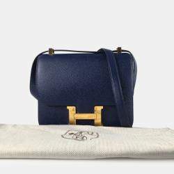 Hermes Blue Sapphire Epsom Constance 24 Bag