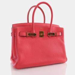 Hermes Rose Jaipur Togo Birkin 30 Handbag