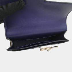 Hermes Bleu Saphir Chevre Mysore Verrou Mini Bag