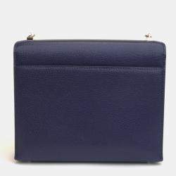 Hermes Bleu Saphir Chevre Mysore Verrou Mini Bag