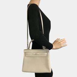 Hermes Craie Togo Kelly 28 Handbag