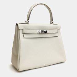 Hermes Craie Togo Kelly 28 Handbag