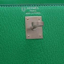 Hermes Mint Mushroom Matte Chevre Kelly Handbag