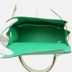 Hermes Mint Mushroom Matte Chevre Kelly Handbag