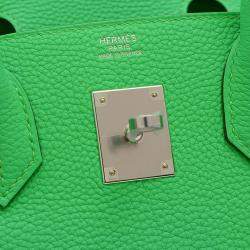 Hermes Vert Comic Togo Birkin Handbag