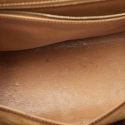 Pre Owned Hermes Natural Vache Leather Gold Finish Kelly Sellier 32 Bag