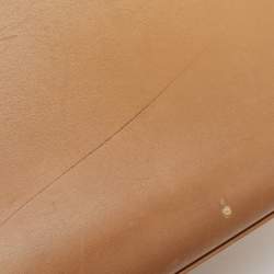 Pre Owned Hermes Natural Vache Leather Gold Finish Kelly Sellier 32 Bag