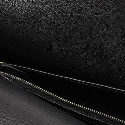 Hermes Noir Togo Leather Palladium Finish Kelly Retourne 35 Bag