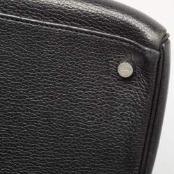 Hermes Noir Togo Leather Palladium Finish Kelly Retourne 35 Bag