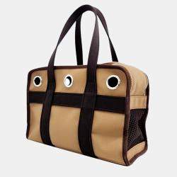 Hermes Beige/Brown Canvas Pet Carrying Bag