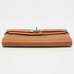 Hermes Gold Epsom Leather Kelly Longue Wallet