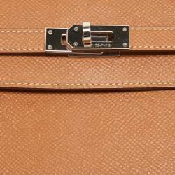 Hermes Gold Epsom Leather Kelly Longue Wallet