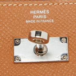 Hermes Gold Epsom Leather Kelly Longue Wallet