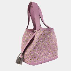 Hermes Mauve Sylvestre Swift Lucky Daisy Picotin 14 Bag