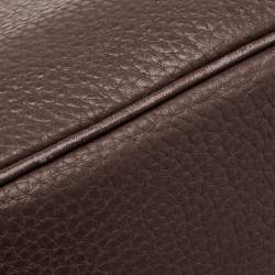Hermes Chocolat Taurillon Clemence Leather Palladium Finish Birkin 30 Bag