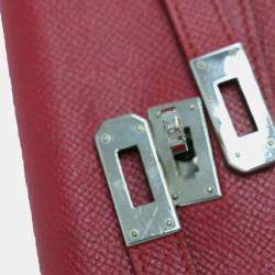 Pre Owned Hermes Bordeaux Epsom Leather Long Kelly Wallet