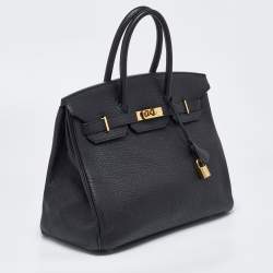 Hermès Black Togo Leather Gold Finish Birkin 35 Bag
