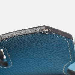 Hermes Bleu Jean Taurillon Clemence Leather Palladium Finish Birkin 40 Bag
