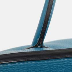 Hermes Bleu Jean Taurillon Clemence Leather Palladium Finish Birkin 40 Bag