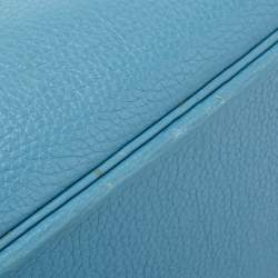 Hermes Bleu Jean Taurillon Clemence Leather Palladium Finish Birkin 40 Bag