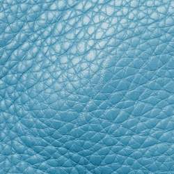 Hermes Bleu Jean Taurillon Clemence Leather Palladium Finish Birkin 40 Bag