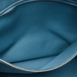 Hermes Bleu Jean Taurillon Clemence Leather Palladium Finish Birkin 40 Bag