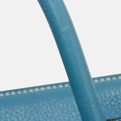 Hermes Bleu Jean Taurillon Clemence Leather Palladium Finish Birkin 40 Bag