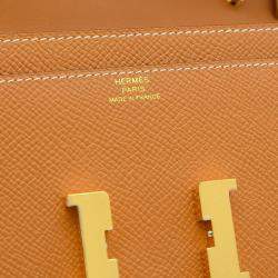 Hermes Toffee Epsom Leather Constance To-Go Wallet 