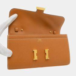 Hermes Toffee Epsom Leather Constance To-Go Wallet 