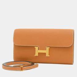 Hermes Toffee Epsom Leather Constance To-Go Wallet 