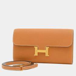 Hermes Toffee Epsom Leather Constance To-Go Wallet 