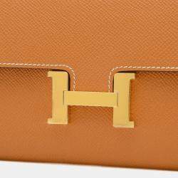 Hermes Toffee Epsom Leather Constance To-Go Wallet 