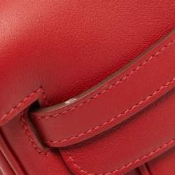 Hermes Rouge Tomate Swift Leather Palladium Finish Berline 28 Bag