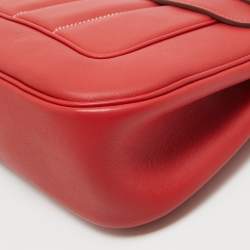 Hermes Rouge Tomate Swift Leather Palladium Finish Berline 28 Bag