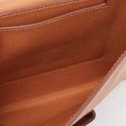 Hermes Gold/Rose Azalee/Bleu Nuit Evercolor Leather H Passant Clutch Bag