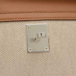 Hermes Ecru Fauve Toile H Swift Kelly 28 Handbag