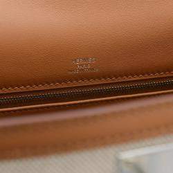 Hermes Ecru Fauve Toile H Swift Kelly 28 Handbag