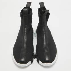 Pre Owned Hermes Black Knit Fabric Socks Sneakers Size 37