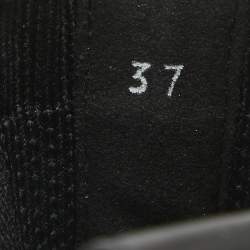 Pre Owned Hermes Black Knit Fabric Socks Sneakers Size 37