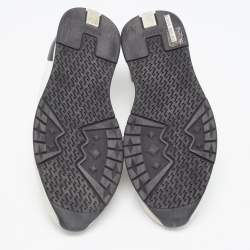 Hermes White Knit Fabric Tokyo Sneakers Size 38.5