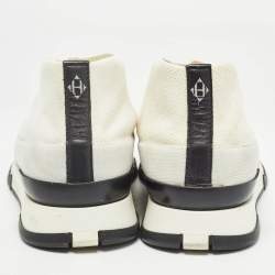 Hermes White Knit Fabric Tokyo Sneakers Size 38.5