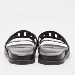 Hermes Black Leather Extra Sandals Size 38