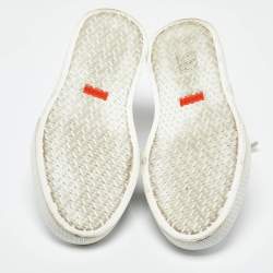 Hermes Tri Color Canvas and Leather Get Low Top Sneakers Size 37