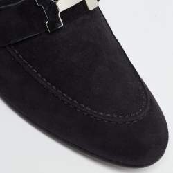 Hermes Black Suede Saint Honore Ankle Boots Size 38