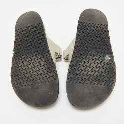 مملوكة مسبقًا Hermes Grey Leather Chypre Flats 39