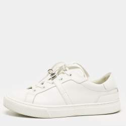 Pre Owned Hermes White Leather Day Sneakers Size 36