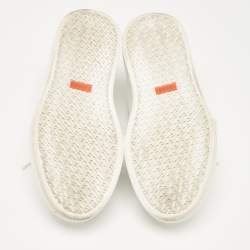 Pre Owned Hermes White Leather Day Sneakers Size 36
