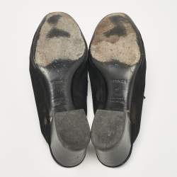 Pre Owned Hermes Black Suede Paradis Mules Size 39.5