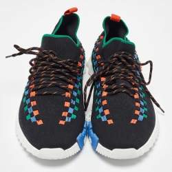 Hermes Multicolor Knit Fabric Flex Sneakers Size 41.5