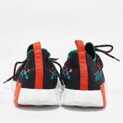 Hermes Multicolor Knit Fabric Flex Sneakers Size 41.5
